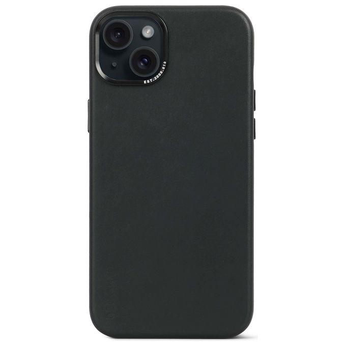 DECODED 15 PLUS Cover in Pelle Pieno Fiore Compatibile con MagSafe per iPhone 15 Plus colore Nero