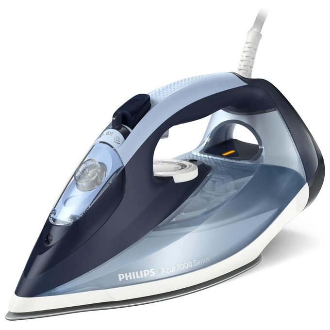 Philips DST7020-20 Azur Serie 7000 Ferro da Stiro a Vapore 2800W Vapore Continuo 50g-min Colpo Vapore 250g Piastra SteamGlide Plus colore Blu