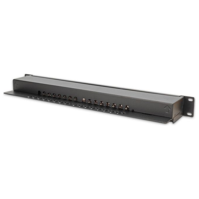Digitus DN-91616S-B Pannello Patch 16 Porte CAT 6 Schermato 1U RJ45 Oro Nero