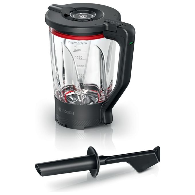 Bosch MUZS6MX Serie 6 Accessorio Blender in Vetro 1,5 L con Lame in Acciaio Inox ProEdge colore Nero e Trasparente