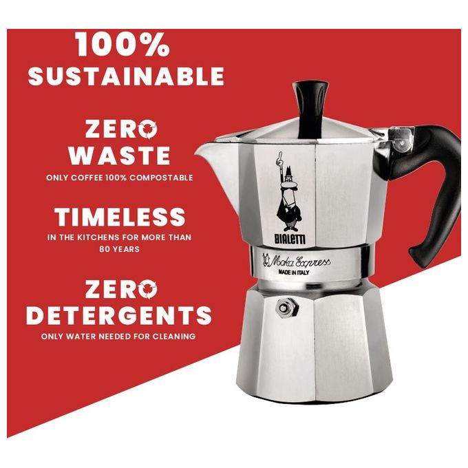 Bialetti Caffettiera Moka Express 2 tazze