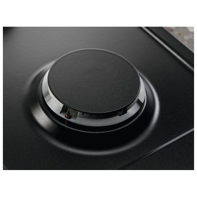 Electrolux KGS9536RN Piano Cottura a gas Slim 2.0 5 fuochi speed burner 1 bruciatore Wok Griglie in ghisa Nero Ghisa