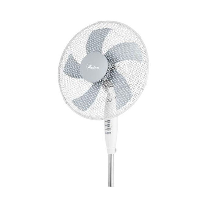 Ardes AR5ST40PW Steelo Ventilatore a Piantana 40 cm 3 Velocita' 50W Oscillazione Automatica colore Bianco