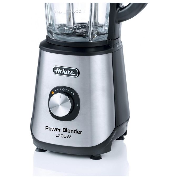 Ariete 579 Power Blender Frullatore da tavolo 1200W 4 lame acciaio inox 1,5L 2 velocita' funzione Pulse colore Nero