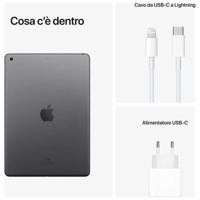 Apple MK2K3TY-A iPad 10,2'' 9ª Generazione Wi-Fi 64GB chip A13 Bionic colore Grigio Siderale