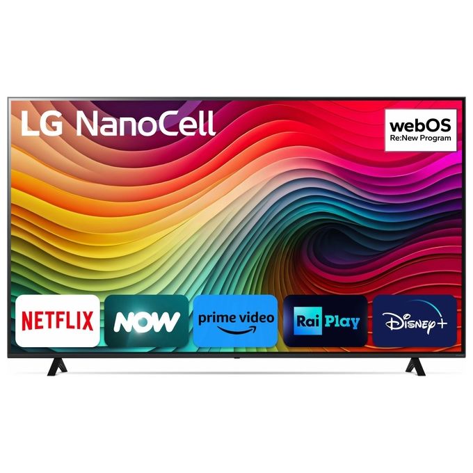 LG 75NANO82T6B NanoCell Smart TV 75'' 4K Ultra HD WebOS 24 3 HDMI Wi-Fi Processore α5 Gen7 colore Marrone