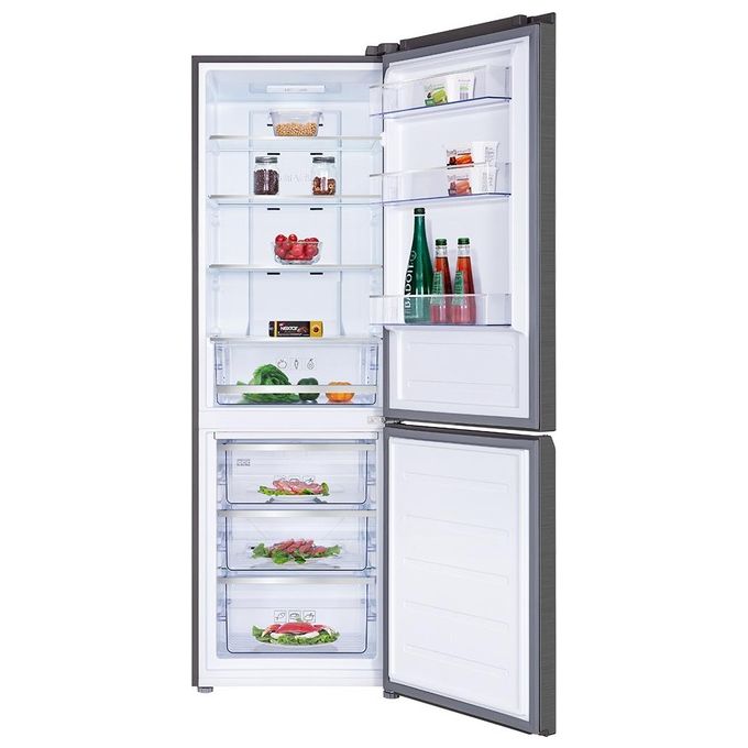 TCL RP318BXE1 Frigorifero Combinato 318 L 185 cm Classe E 40 dB No Frost Multi-Airflow colore Acciaio Inox