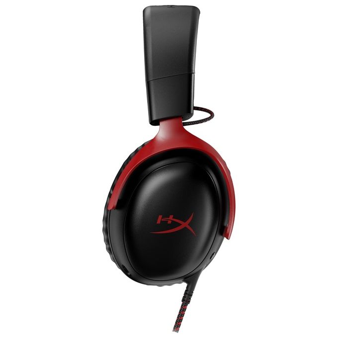 HyperX 727A9AA Cloud III Cuffie da Gaming USB-C Driver 53mm Microfono Rimovibile DTS Spatial Audio colore Nero Rosso
