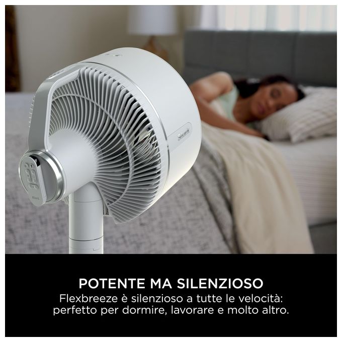 Shark FA220EU FlexBreeze Ventilatore 12 in 1 con e senza filo 5 velocita' 1600 m³-h autonomia 24 h colore Bianco