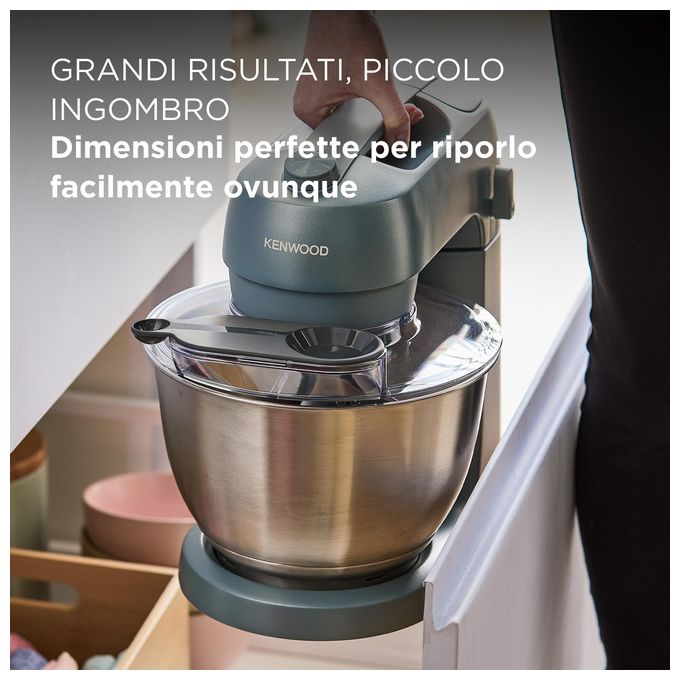 Kenwood KZM35.000GY Go Impastatrice Planetaria 800W 4L 6 Velocita' 3 Ganci Miscelazione colore Blu