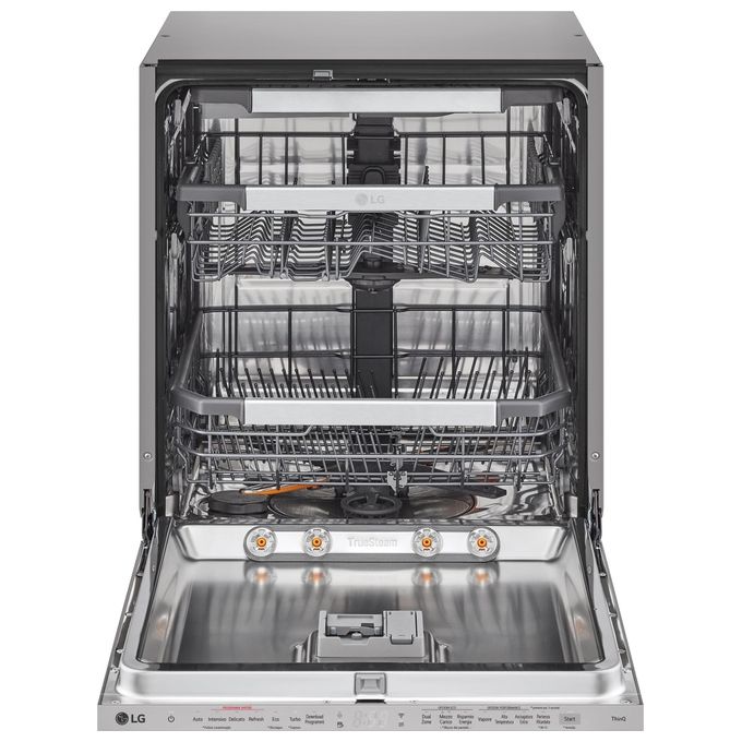 LG DB475TXS Serie 4 Lavastoviglie da Incasso a Scomparsa Totale 14 coperti Classe A QuadWash TrueSteam Wi-Fi (55x60x82 cm) colore Acciaio Inox