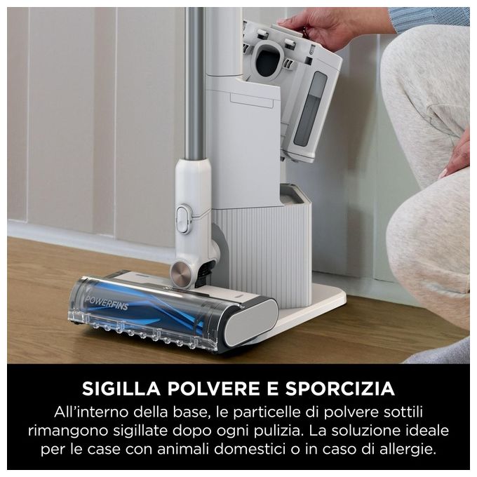 Shark BU3521EU Floor Detect Aspirapolvere a Bastone 2 in 1 Ciclonico Senza Sacchetto 240W 40 min 84 dB colore Blu Bianco