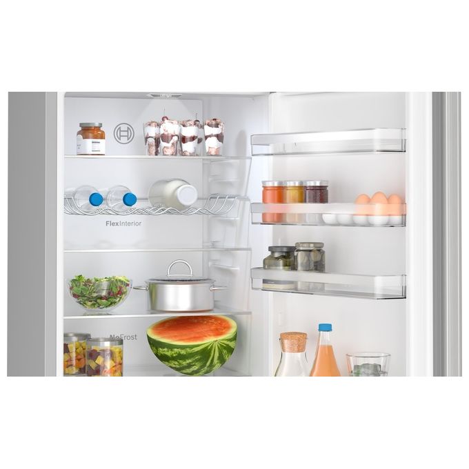 Bosch KGN392LAF Serie 4 Frigorifero Combinato 363 L 203 cm Classe A 29 dB No Frost VitaFresh colore Inox
