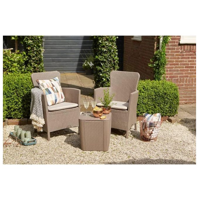 Keter Set Mobili Da Giardino Iowa Cappuccino