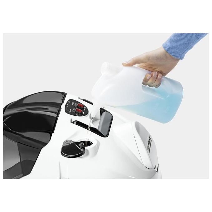 Kärcher SV 7 Pulitore a Vapore Cilindrico 3 in 1 con Aspirazione 0,5 L 2200 W Filtro HEPA 4 bar colore Nero Grigio Bianco