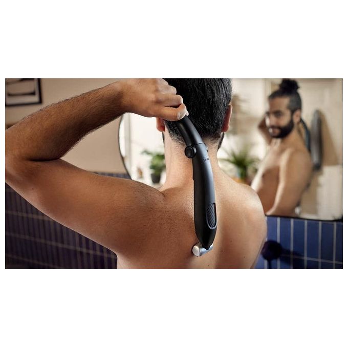 Philips BG5021-15 BODYGROOM Series 5000 Rifinitore corpo e inguine impermeabile 60 min autonomia uso bagnato e secco colore Nero Argento