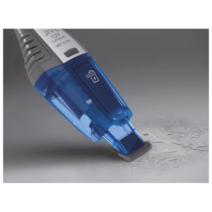 Hoover HJ72WDLB 011 Jive Lithium Aspirabriciole Senza Sacchetto Secco e Bagnato 0.3 L 10 min autonomia 82 dB colore Blu Trasparente