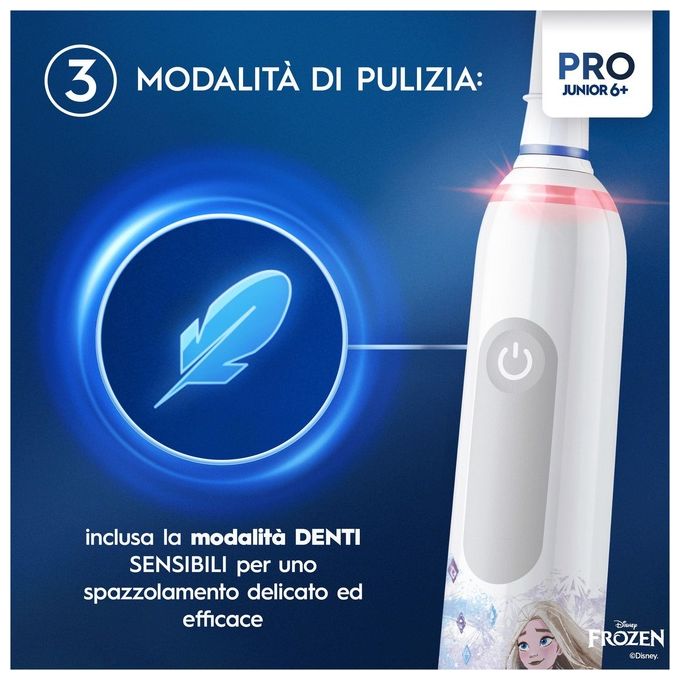 Oral-B 14876673 PRO Spazzolino elettrico Rotante 3 modalita' Timer 4x30 sec Sensore pressione colore Multicolore Bianco