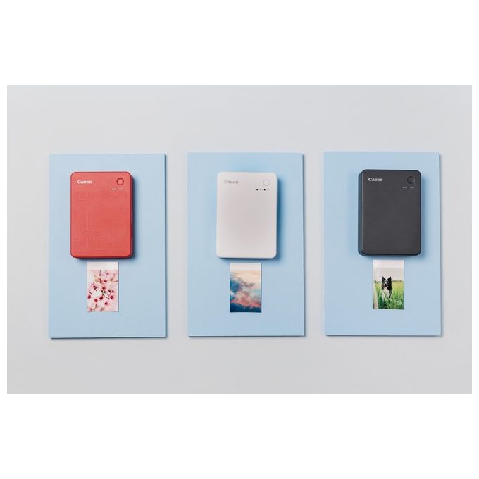 Canon QX20-WH SELPHY QX20 Stampante Fotografica Portatile Sublimazione Wi-Fi USB-C 2 Formati Adesivi colore Bianco