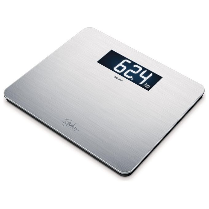 Beurer GS 405 SignatureLine Bilancia Pesapersone Digitale XXL 200 Kg Display LCD Retroilluminato colore Argento