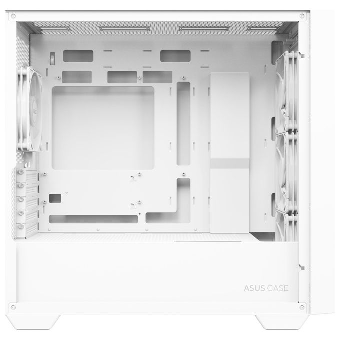ASUS 90DC00H3-B19010 A21 PLUS TG ARGB Case Micro ATX e Mini ITX con Pannello Frontale Mesh e Vetro Temperato 4 Ventole ARGB Preinstallate Supporta Radiatori 360 mm e Schede Grafiche 380 mm colore Bianco