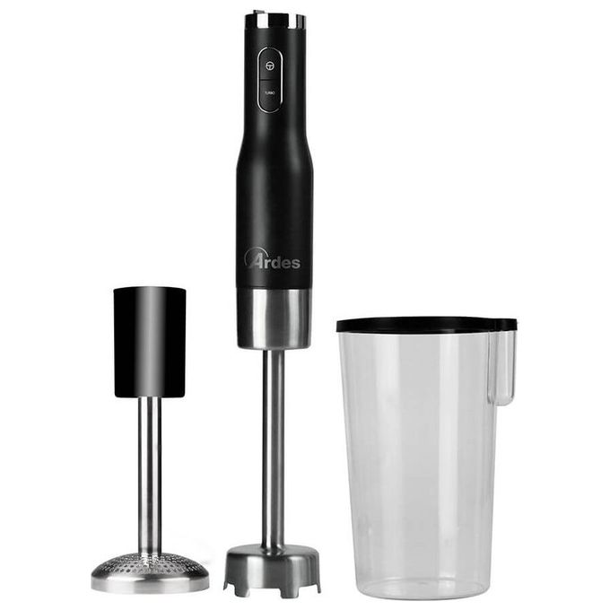 Ardes ARMIX03 Tritanium Frullatore ad Immersione 800 W 6 Velocita' Turbo Lame Titanio Bicchiere 1 L colore Nero Acciaio Inox