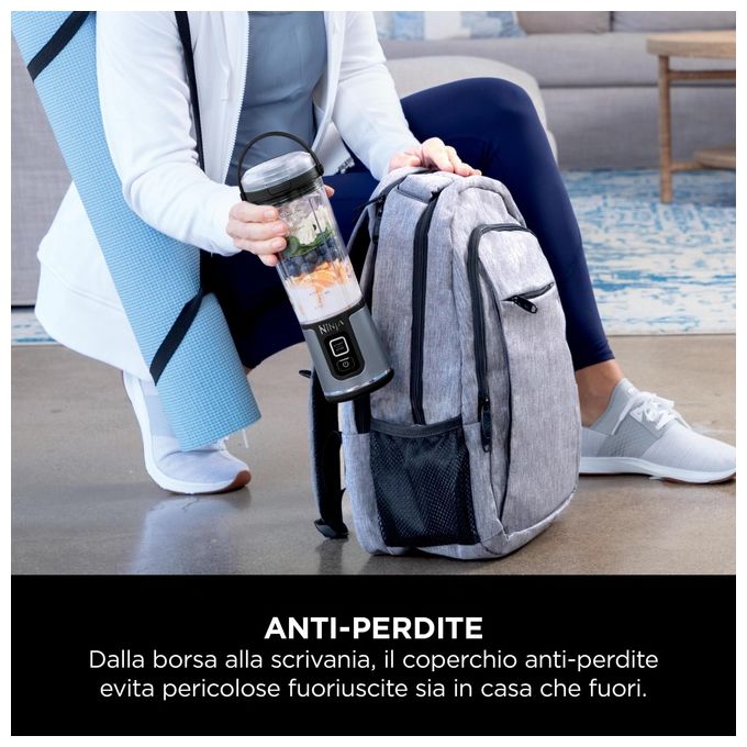 Ninja BC151EUBK Blast Frullatore Portatile per Sportivi Ricaricabile USB-C 0,53 L 14,4 W colore Nero