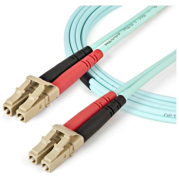 Startech Cavo in Fibra Ottica Multimodale Duplex OM4 LC-LC 100Gb 50-125 LSZH  Turchese da 5mt