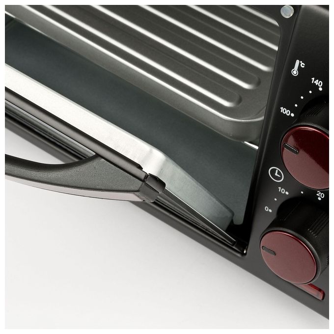 G3 Ferrari G1016900 Il Moro 10 – Fornetto elettrico 10 L, 800 W, termostato 100-230°C, timer 60 min, grill, convezione, colore Nero