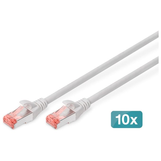Digitus Professional DK-1644-0025-10 Cavo di Rete 0,25mt Cat6 S-FTP S-STP Bianco