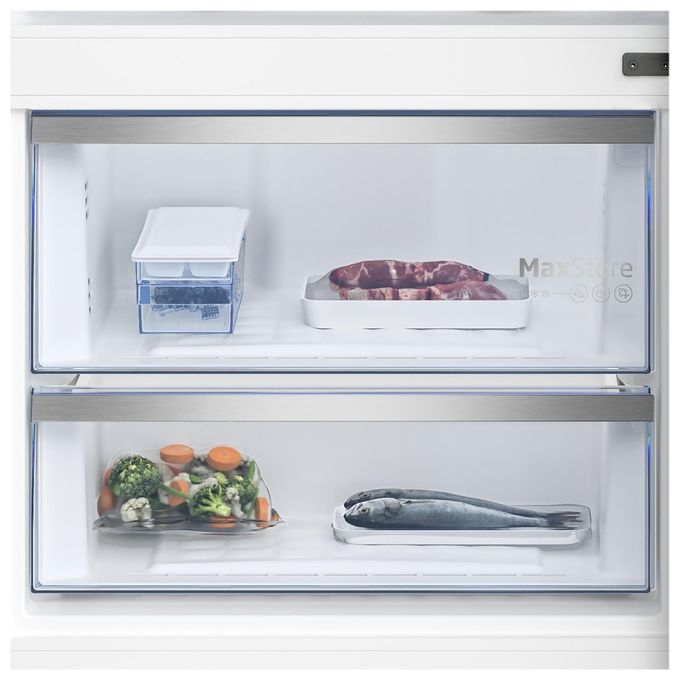 Beko B7RCNE595ZXPW Beyond Frigorifero Combinato 551 L 187 cm Classe D 35 dB Total No Frost AeroFlow MultiZone (187x78x76 cm) colore Inox