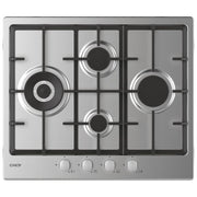 Candy CHG6D4WX Piano Cottura a Gas 4 Zone Griglie in Ghisa 60 cm Acciaio Inox