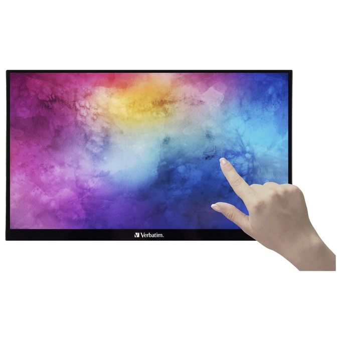 Verbatim 49591 PMT-14 Monitor Portatile Touchscreen 14'' Full HD 1080p IPS USB-C HDMI AMD FreeSync colore Nero