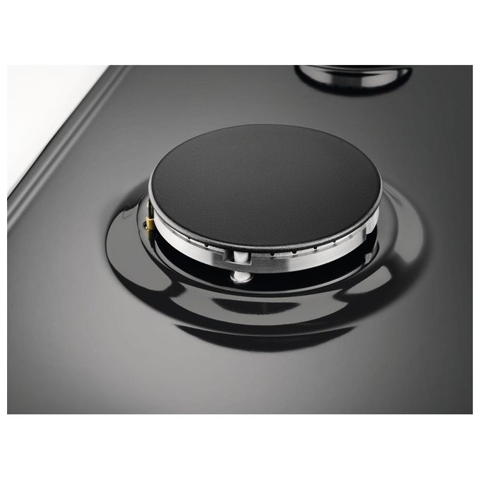 Electrolux PN750RUV Serie 300 Piano cottura a gas 75 cm 5 fuochi Wok Bruciatore Tripla Corona Sicurgas colore Nero Ghisa