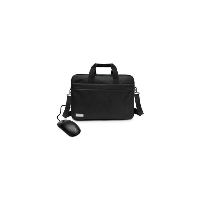 Atlantis P004-k265-16m KIT_ Borsa per Notebook Fino a 16'' e Mouse Ottico Nero