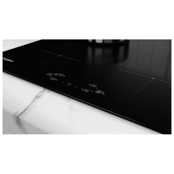Whirlpool WSQ2160NE Piano cottura a induzione 60 cm 4 zone Touch Booster 7200W colore Nero