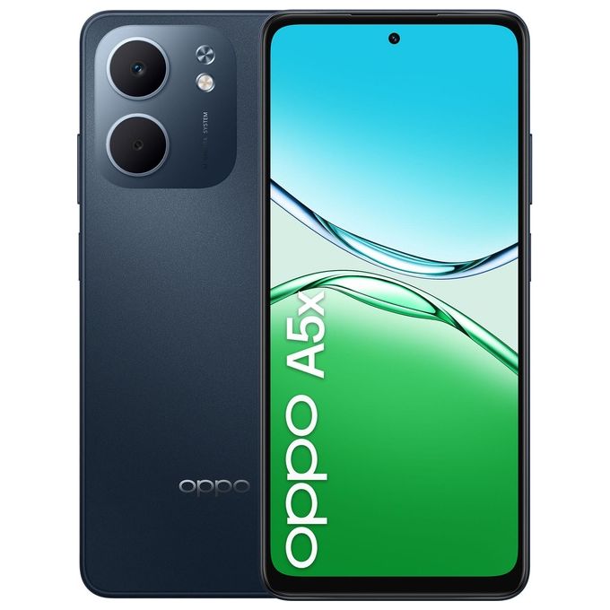 Oppo A5X-4-128-BL A5x Smartphone 6.67'' LCD HD+ 90Hz Snapdragon 6s Gen 1 4GB RAM 128GB 32MP 6000mAh IP65 colore Black Blue