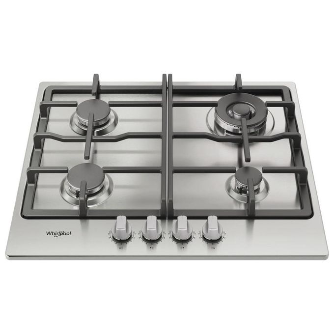Whirlpool TGML 661 IX R Piano cottura a gas 58 cm 4 fuochi da incasso accensione elettronica dispositivo spegnimento fiamma colore Acciaio inox