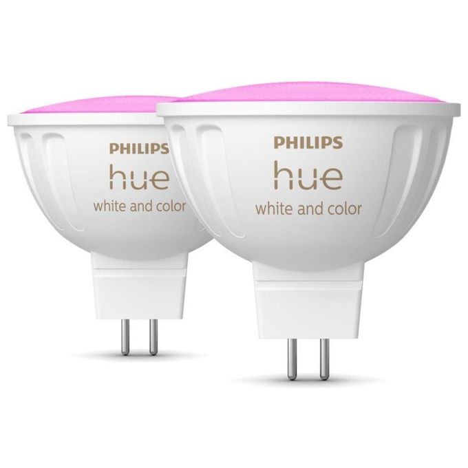 Philips Hue White and Color Ambiance MR16 Faretto Connesso Confezione da 2