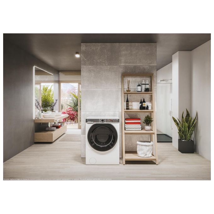Hoover H5DPB485BC9-1-S H-WashandDry 550 Lavasciuga Slim 8-5 Kg 1400 rpm Classe A Inverter Vapore Wi-Fi (85x60x54 cm) colore Bianco