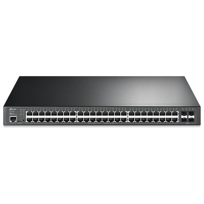 TP-Link SG3452XP Omada Switch Gestito L2+ 48 porte Gigabit PoE+ 500W 4 slot SFP+ 10G montabile su rack colore Nero