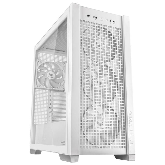 ASUS 90DC00I3-B19000 TUF Gaming GT302 ARGB Case Mid Tower Supporto EATX Ventole 140 mm Preinstallate Pannello in Vetro Temperato colore Bianco