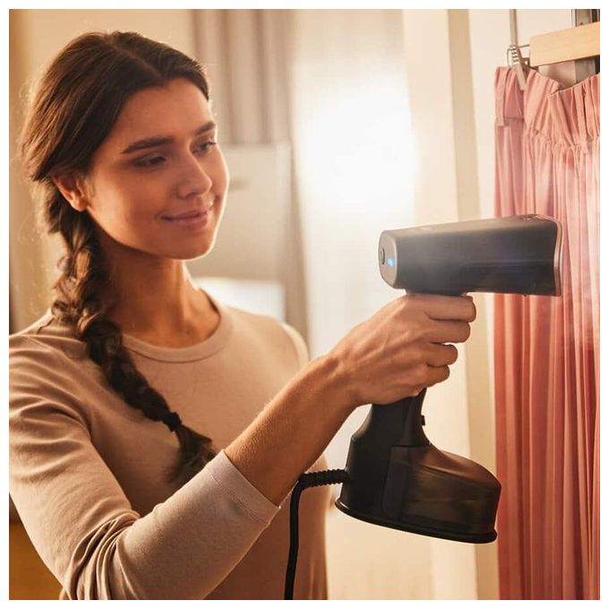 Braun GS7077BK QuickStyle 7 Ferro a Vapore Verticale Piastra Ceramica 1600W Vapore 35 g-min Riscaldamento 35 s colore Nero