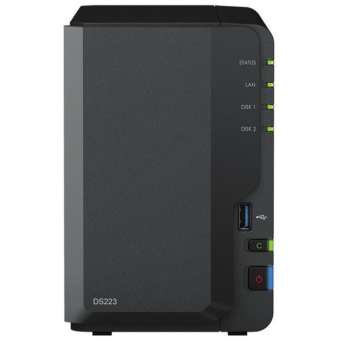Synology DiskStation DS223, NAS Desktop 2 Bay, 2GB DDR4, HDD SSD