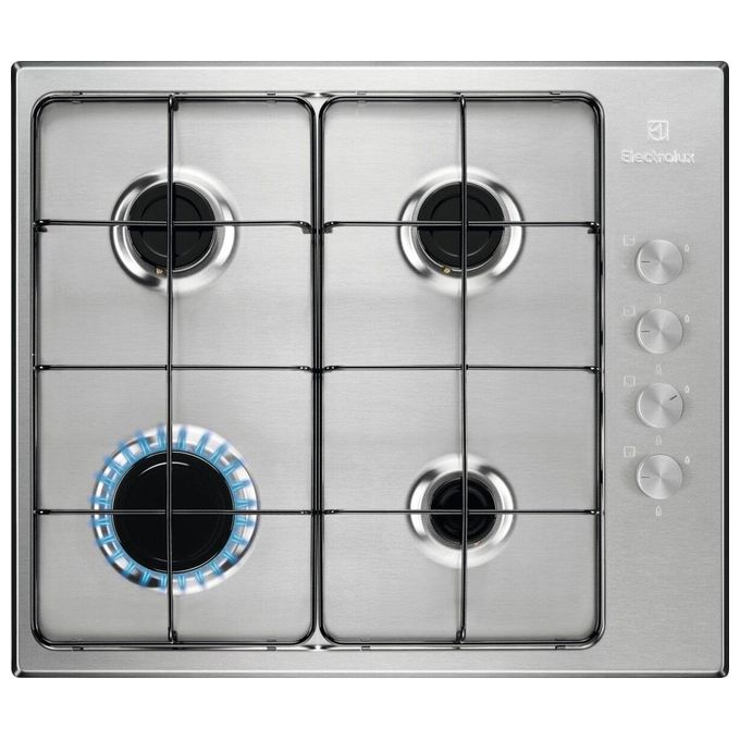 Electrolux KGS6404SX Serie 300 Piano cottura a Gas 60 cm 4 Fuochi Slim Profile Sicurgas colore Inox