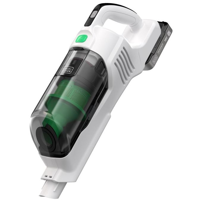 Black and Decker REVSV18D1HF-QW Reviva Scopa elettrica 2 in 1 senza sacchetto 0,5 L 18 V 2 Ah 40 min autonomia colore Verde Bianco