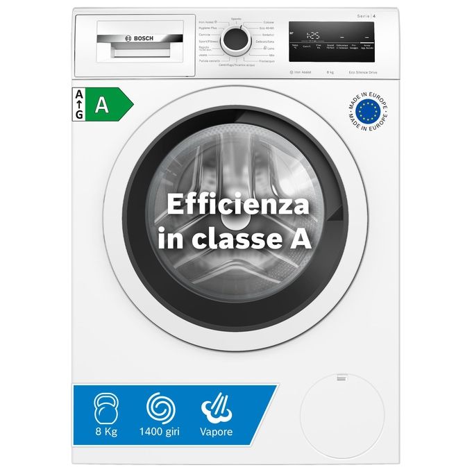 Bosch Serie 4  Wan28208ii Lavatrice a carica frontale 8 kg 1400 rpm