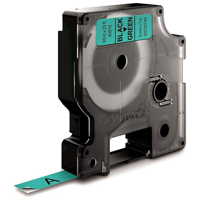 Dymo Nastro D1 9mmx7m Nero Verde