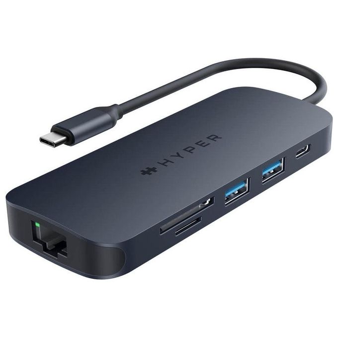 Targus HD4004GL HyperDrive Next Hub USB-C 8 Porte con Power Delivery 140W HDMI 4K 60Hz Lettore SD-MicroSD Ethernet Gigabit colore Blu