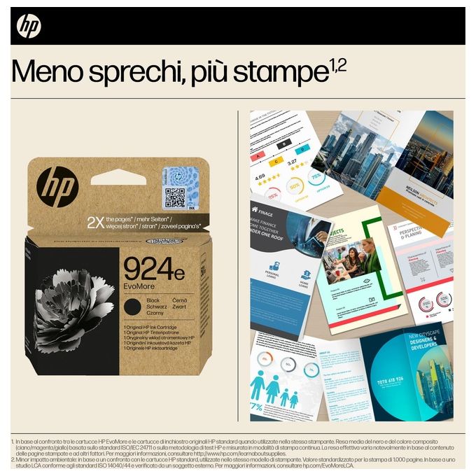 HP 4K0V0NE Cartuccia di Inchiostro Nero Originale Resa Elevata XL 1000 Pagine colore Nero